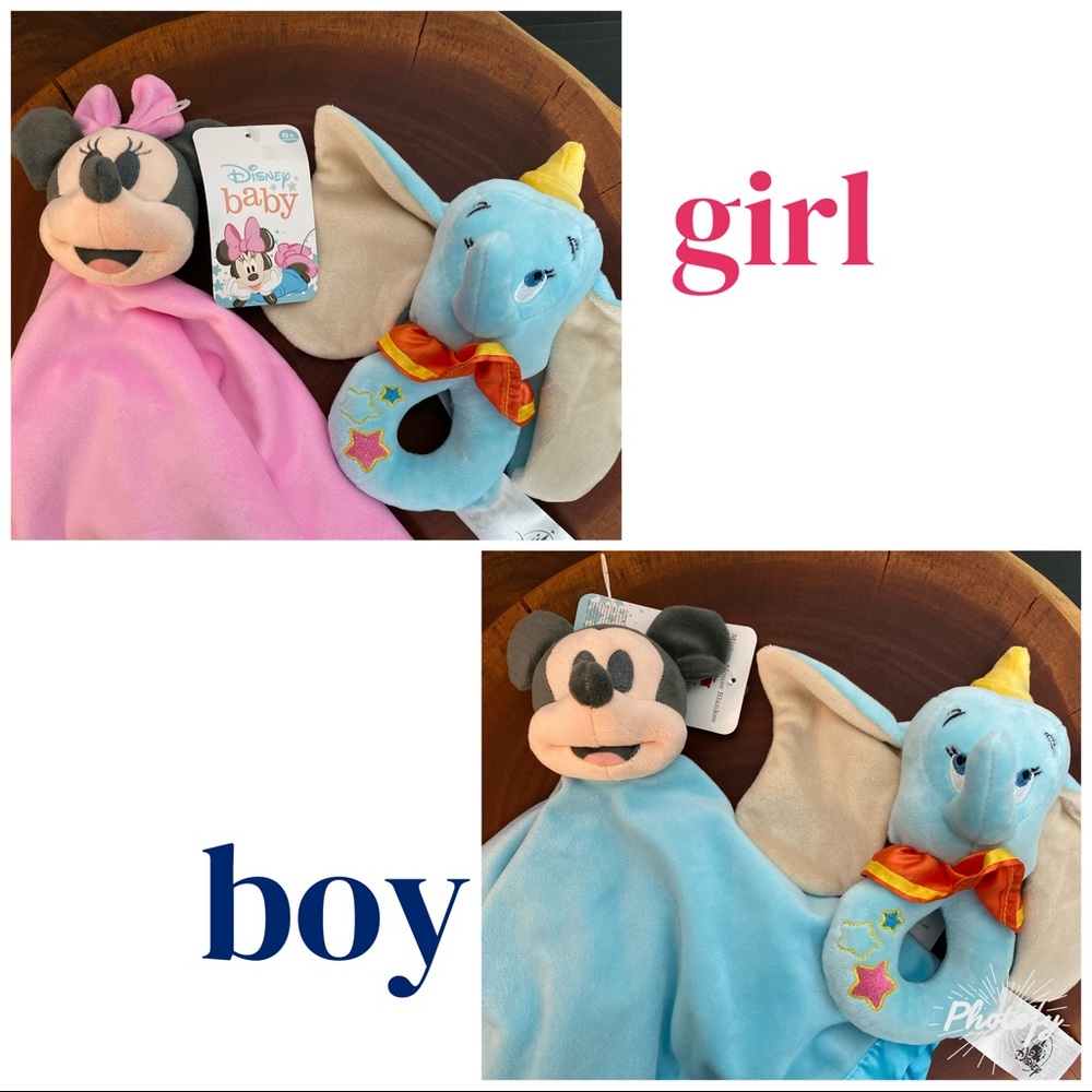 Disney Mickey Minnie Blanket and Dumbo Rattle